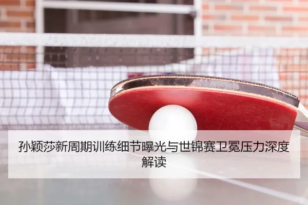 孙颖莎新周期训练细节曝光与世锦赛卫冕压力深度解读